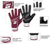 Premium Gaelic Football Gloves - Maroon