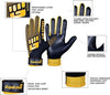 Premium Gaelic Football Gloves - Gold