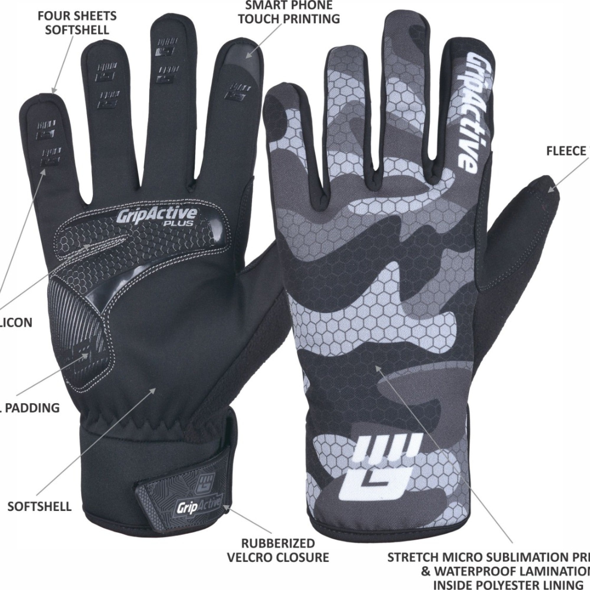 Grip Active Winter Cycling Gloves Water Resistant Windproof BMX Anti-S ...